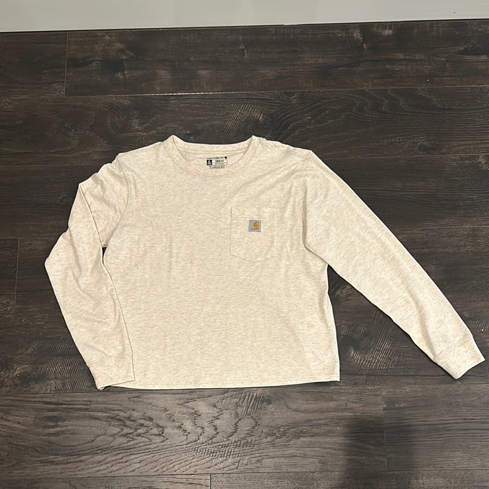 WOMEN'S TENCEL™ FIBER SERIES LOOSE FIT LONG-SLEEVE CREWNECK POCKET T-SHIRT